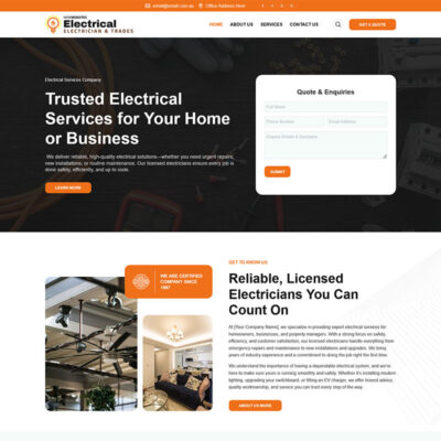 Electrician and Trades Website