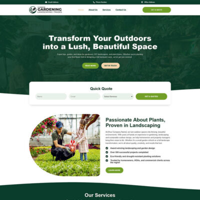 Gardening Landscaping Trades Website