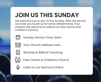 Church contact Service times